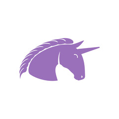 Unicorn icon design template vector isolated illustration