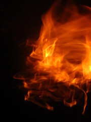 fire in the fireplace