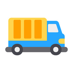 Delivery Truck icon vector illustration in flat style for any projects