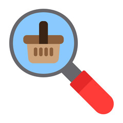 Search Product icon vector illustration in flat style for any projects