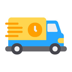Fast Delivery icon vector illustration in flat style for any projects