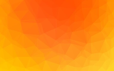 Light Yellow, Orange vector abstract mosaic pattern. A sample with polygonal shapes. Elegant pattern for a brand book.