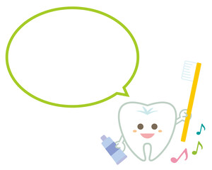Tooth character illustration. Dentist . dental clinic　