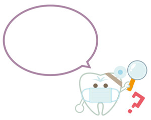 Tooth character illustration. Dentist . dental clinic　