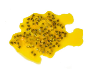 Top view of Passion fruit isolated on white background