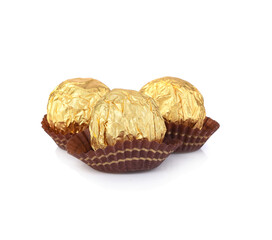 Chocolate Cake Balls isolated on whtie background