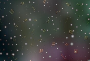 Dark Pink, Green vector pattern in Christmas style.