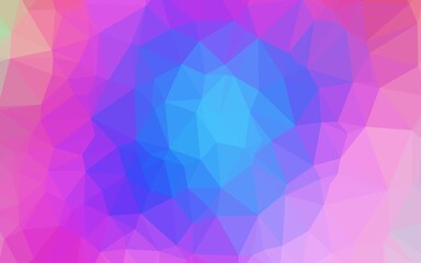 Light Pink, Blue vector abstract polygonal texture. Colorful illustration in Origami style with gradient.  Template for your brand book.