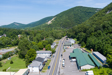 Aerial view of La Vale (Narrows Park), Allegany County, Maryland. La Vale is located in the Ridge...