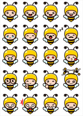 cute honey character full set