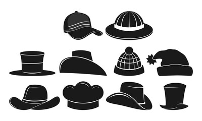Hat set illustration vector design