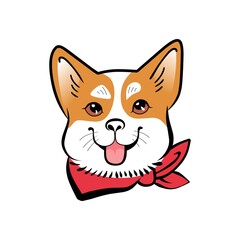 dog head vector graphic illustration, suitable for logo designs, t-shirts, clothes, templates and other designs