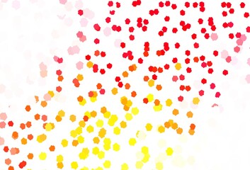 Light Red, Yellow vector texture with abstract forms.