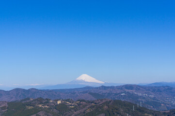 Fototapeta premium 静岡県大室山から望む富士山