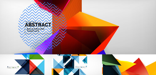 Set of techno backgrounds. Internet concepts. Vector illustration for covers, banners, flyers and posters and other designs