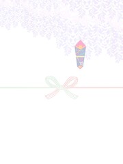 オシャレ熨斗テンプレート　藤の花