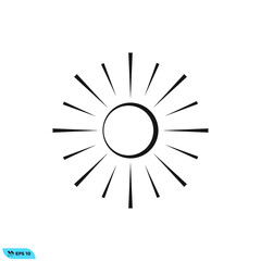 Icon vector graphic of sun