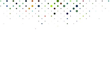 Light Multicolor, Rainbow vector texture with disks. Glitter abstract illustration with blurred drops of rain. Template for your brand book.