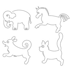 Animals icons set