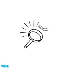 Icon vector graphic of pan cooking, good for template app etc