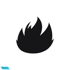 Icon vector graphic of fire, good for template