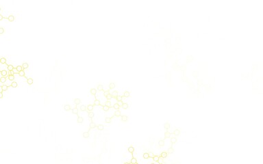 Light Yellow vector pattern with artificial intelligence network.