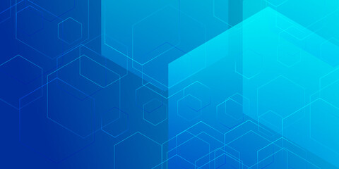 Obraz premium Abstract technology digital hi tech concept background with hexagonal pattern