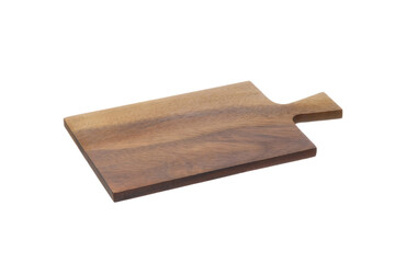 Rejection of plastic concept. Empty Wooden plate isolated on white background.