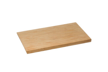 Rejection of plastic concept. Empty Wooden plate isolated on white background.