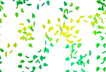 Light Green, Yellow vector texture with random forms.