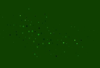 Light Green vector template with poker symbols.