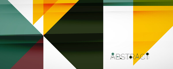 Geometric abstract background. Techno color triangle shapes. Vector illustration for covers, banners, flyers and posters and other designs