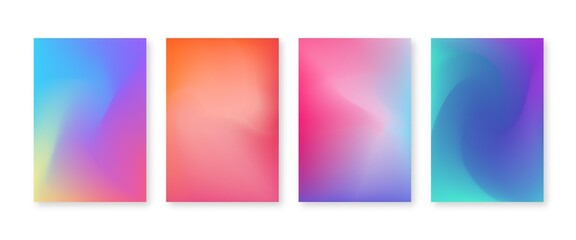 Abstract cover set with colorful gradient. Poster template