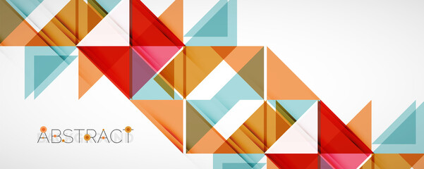 Set of vector triangle geometric backgrounds. Vector illustration for covers, banners, flyers and posters and other designs