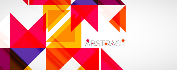 Set of vector triangle geometric backgrounds. Vector illustration for covers, banners, flyers and posters and other designs