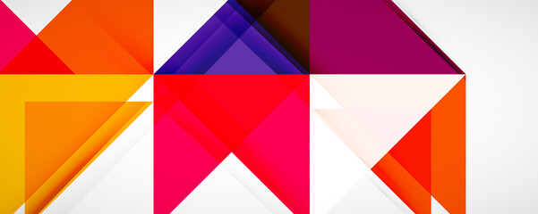 Set of vector triangle geometric backgrounds. Vector illustration for covers, banners, flyers and posters and other designs