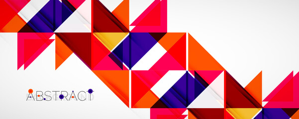 Set of vector triangle geometric backgrounds. Vector illustration for covers, banners, flyers and posters and other designs