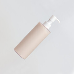 Layout cosmetic bottle isolated on a white background
