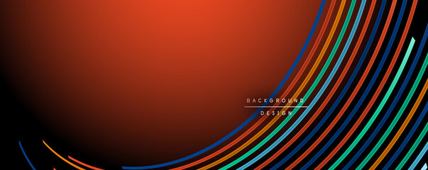 Abstract colorful lines vector background. Internet, big data and technology connections concept, abstract template