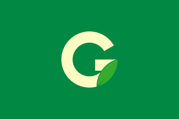 G letter and leaf logo design