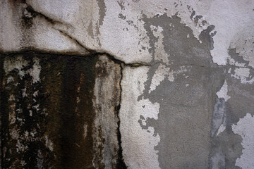  The shadow of the cement wall surface with cracks      
