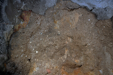  The shadow of the cement wall surface with cracks      