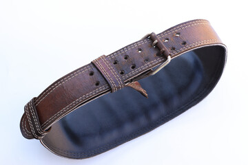 brown leather belt