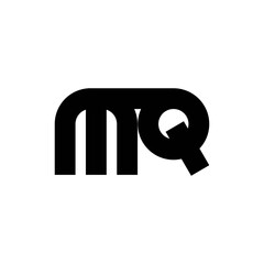 MQ letter logo design vector