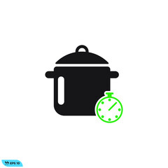 Icon vector graphic of cooking time