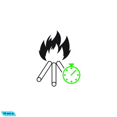 Icon vector graphic of bonfire