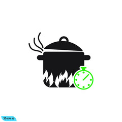 Icon vector graphic of cooking time