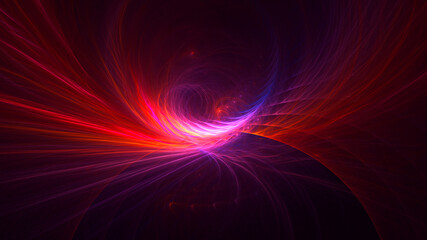 3D rendering abstract multicolor fractal light background