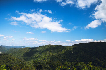 Nature beautiful blue sky view landscape in national park in Thailand