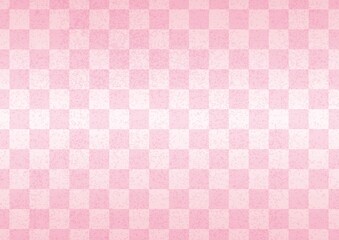 ピンクの和紙背景（市松）